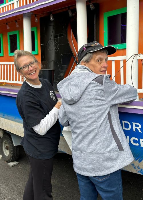 Working on the SS Andrew and Bruce Lee for Carroll Creek